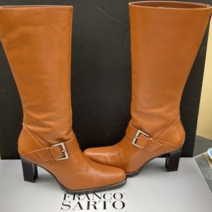 New Franco Sarto British Tan leather boots size 6